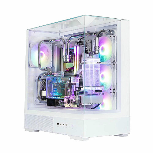 Корпус Zalman P40 Prism Plus без БП, 2xUSB3.0, 1x Type C, 3x120мм ARGB Reverse, 1x120мм ARGB, VGA 420мм, LCS ready, TG TG Side/Front/Top Panel, ATX, белый