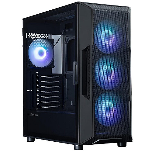 Корпус Zalman I3 Neo ARGB V2 без БП, 2xUSB3.0, 1x Type C, 4x120мм ARGB, VGA 355мм, LCS ready, TG Side Panel, ATX, черный