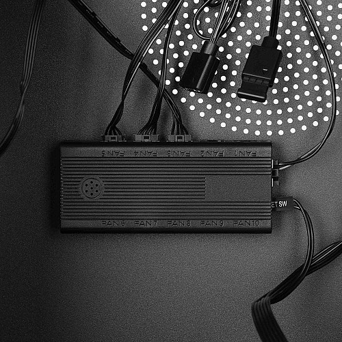 Корпус 2E Credo Plus V350BG без БП, 1xUSB3.0, 1х USB 2.0, 1xUSB Type-C, 3x120мм ARGB, VGA 350мм, LCS ready, контроллер с пультом, TG Side Panel, mATX, черный