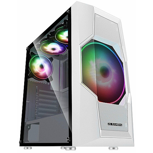 Корпус 2E GAMING Turbo G2057W без БП 2xUSB3.0, 1xUSB2.0, 1x200мм ARGB, 3x120мм ARGB, VGA 345мм, LCS ready, HUB, TG Side Panel, ATX, белый