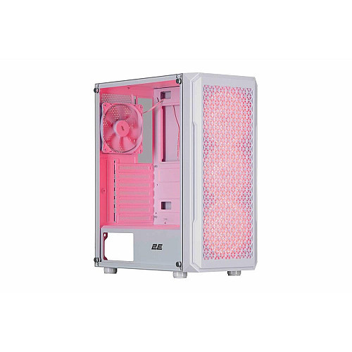 Корпус 2E GAMING Hexagon G338W без БП 2xUSB3.0, 1xUSBType-C, 3x120мм ARGB, 1x120мм, VGA 330мм, LCS ready, HUB, TG Side Panel, ATX, белый