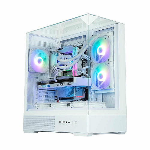 Корпус Zalman P40 Prism без БП, 2xUSB3.0, 1xUSBType-C, 1x120мм ARGB, VGA 420мм, LCS ready, TG 3x Panels, ATX, белый