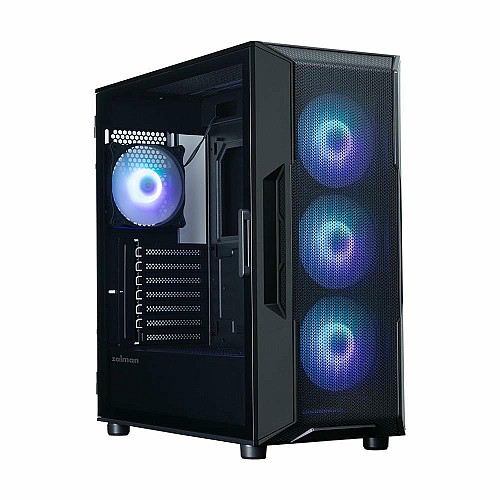 Корпус Zalman I3 Neo ARGB V2 без БП, 2xUSB3.0, 1x Type C, 4x120мм ARGB, VGA 355мм, LCS ready, TG Side Panel, ATX, черный