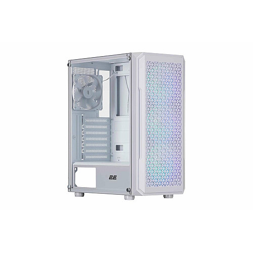 Корпус 2E GAMING Hexagon G338W без БП 2xUSB3.0, 1xUSBType-C, 3x120мм ARGB, 1x120мм, VGA 330мм, LCS ready, HUB, TG Side Panel, ATX, белый