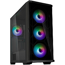 Корпус Zalman Z10 Duo без БЖ, 2xUSB3.0, 1xUSB Type-C, 4x120мм ARGB, VGA 395мм, LCS ready, TG Side Panel, EATX, чорний
