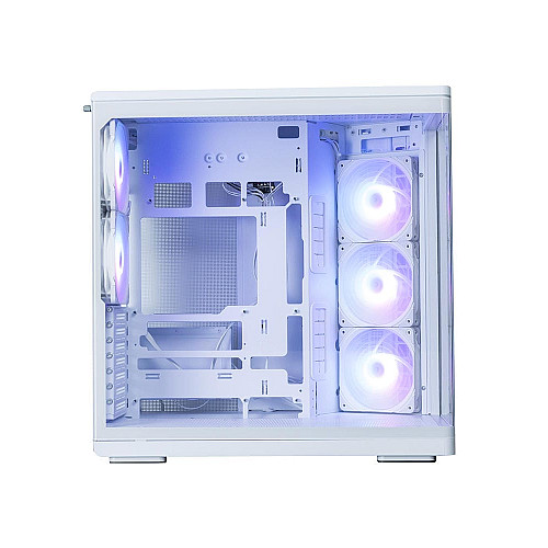 Корпус Zalman P60 без БП, 2xUSB3.0, 1x Type C, 3x120мм ARGB Reverse, 2x120мм ARGB, VGA 435мм, LCS ready, Curved Tempered Glass, Dual Chamber, ATX, белый