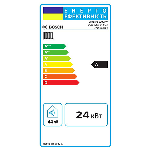 Котел газовий Bosch Condens 2300 GC2300iW 24 P конденсаційний одноконтурний 24кВт