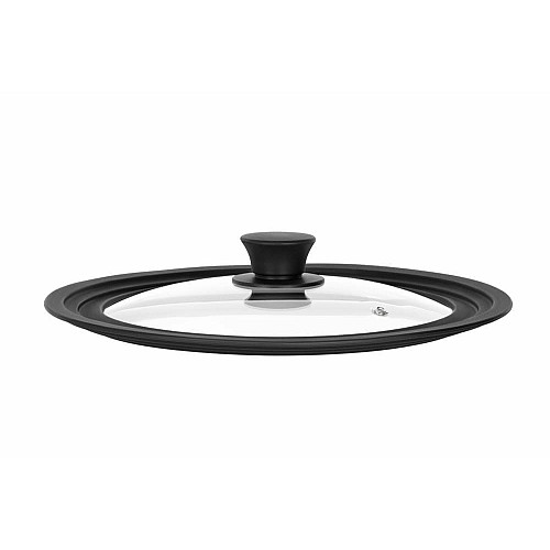 Крышка универсальная ARDESTO Black Mars, Smart, 24х26х28см, термостойкое стекло, силикон