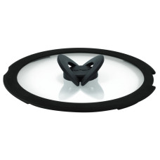Кришка Tefal Ingenio 26см, скло, силікон, прозоро-чорний