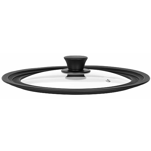 Крышка универсальная ARDESTO Black Mars, Smart, 24х26х28см, термостойкое стекло, силикон