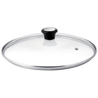 Кришка Tefal, 24см, скло, нержавіюча сталь, бакеліт, прозорий