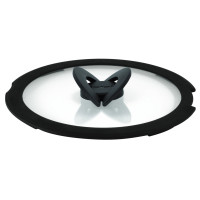 Кришка Tefal Ingenio 22см, скло, силікон, прозоро-чорний