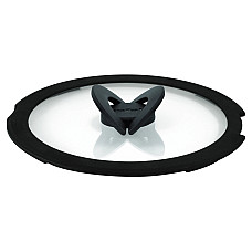 Кришка Tefal Ingenio 22см, скло, силікон, прозоро-чорний