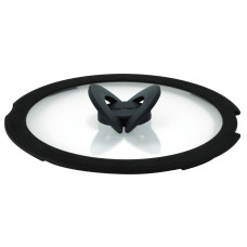 Кришка Tefal Ingenio 24см, скло, силікон, прозоро-чорний