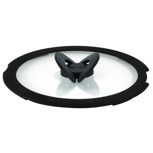 Кришка Tefal Ingenio 24см, скло, силікон, прозоро-чорний