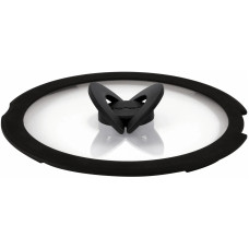 Кришка Tefal Ingenio 28см, скло, силікон, прозоро-чорний