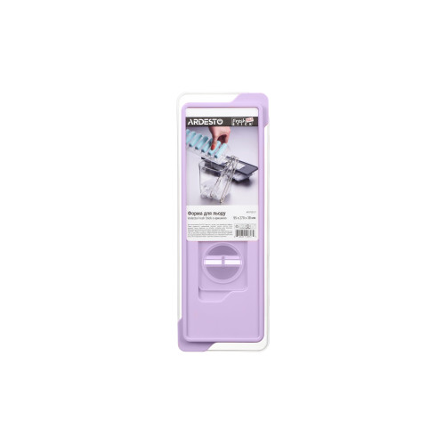 Форма для льоду з кришкою ARDESTO Fresh Stick, 27х9.5х3.8см, силікон, пластик, ліловий
