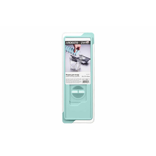 Форма для льда с крышкой ARDESTO Fresh Stick, 27х9.5х3.8см, силикон, пластик, голубой