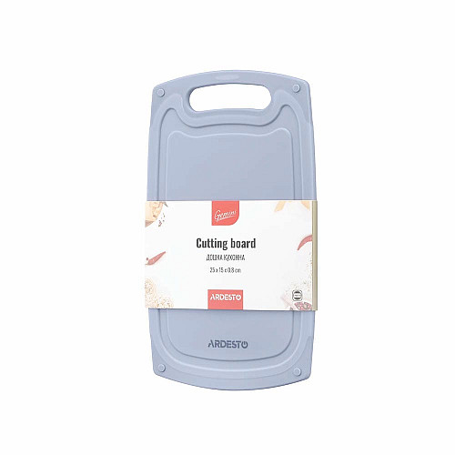 Доска кухонная ARDESTO Gemini, 25х15х0.8см, пластик, серый