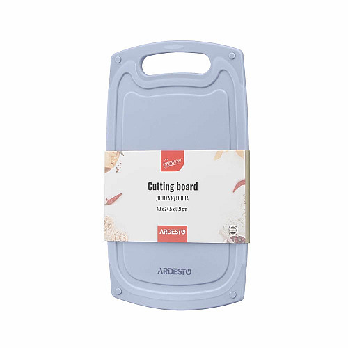 Дошка кухонна ARDESTO Gemini, 40х24.5х0.9см, пластик, сірий