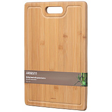 Дошка кухонна з жолобом ARDESTO Midori, 33х24х1.5см, бамбук