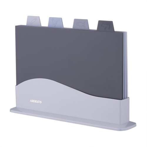 Набір дошок кухонних на підставці ARDESTO Fresh, 4шт, 23.8x33.8x7см, пластик