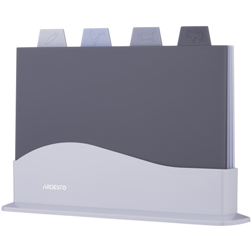Набір дошок кухонних на підставці ARDESTO Fresh, 4шт, 23.8x33.8x7см, пластик