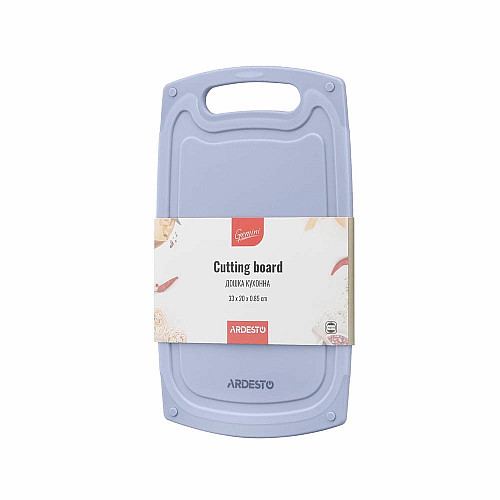 Дошка кухонна ARDESTO Gemini, 33х20х0.85см, пластик, сірий