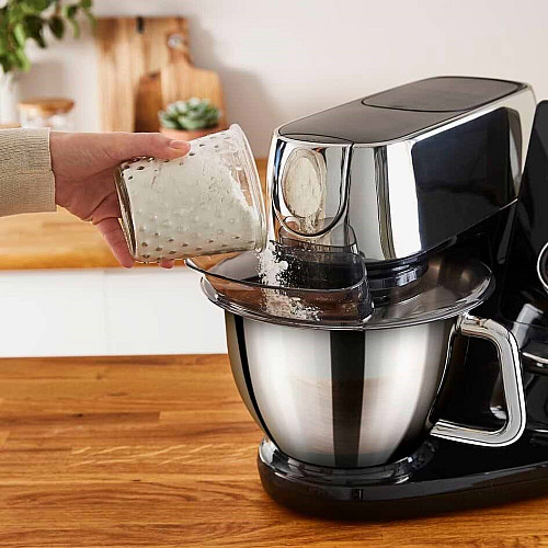 Кухонная машина Tefal I-Coach Touch, 1200Вт, чаша-металл, корпус-металл+пластик, дисплей, насадок-3, подкл. к смартфону, черный