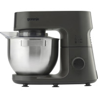 Кухонна машина Gorenje 1000Вт, чаша-метал, корпус-метал, насадок-7, сріблясто-чорний