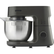 Кухонна машина Gorenje 1000Вт, чаша-метал, корпус-метал, насадок-7, сріблясто-чорний