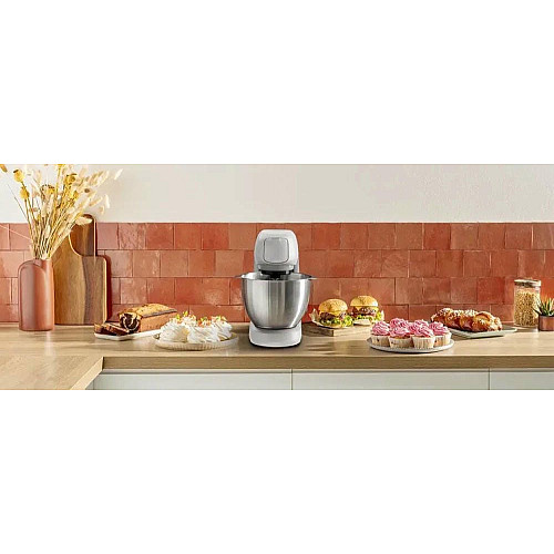 Кухонная машина Tefal Bake Partner 1100Вт, чаша-металл, корпус-пластик, насадок-8, белый