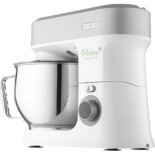 Кухонна машина Sencor 1200Вт, чаша-метал, корпус-пластик, насадок-19, білий