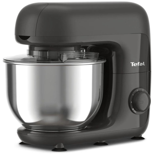Кухонна машина Tefal Bake Essential 800Вт, чаша-метал, корпус-метал/пластик, насадок-4, чорний