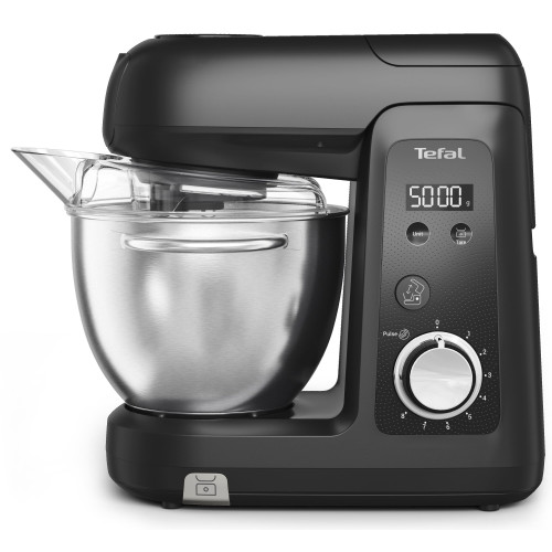 Кухонна машина Tefal Bake Partner + 1100Вт, чаша-метал, корпус-пластик, насадок-9, чорний