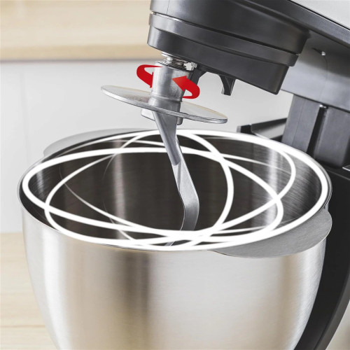 Кухонна машина Tefal Bake Essential 800Вт, чаша-метал, корпус-метал/пластик, насадок-4, чорний