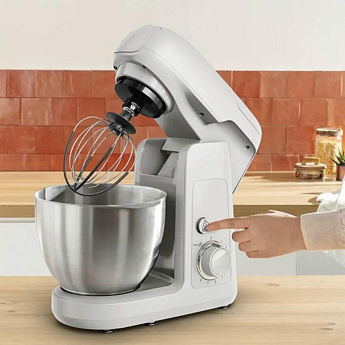 Кухонная машина Tefal Bake Partner 1100Вт, чаша-металл, корпус-пластик, насадок-8, белый