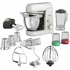 Кухонная машина Tefal Bake Partner 1100Вт, чаша-металл, корпус-пластик, насадок-8, белый