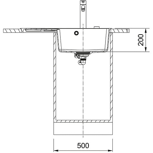 Мойка кухонная Franke Centro, фрагранит, прямоугольник, с крылом, 780х500х200мм, чаша - 1, накладная, CNG 611-78 TL, оникс