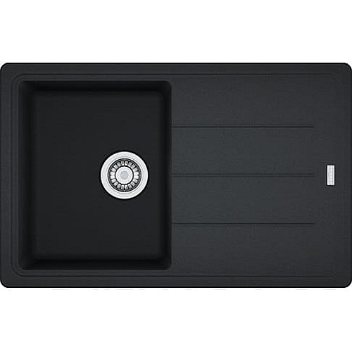Мойка кухонная Franke Basis, фрагранит, прямоугольник, с крылом, 780х500х200мм, чаша – 1, накладная, BFG 611-78, оникс