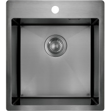 Мийка кухонна Deante OLFATO PRECIOUS, сталь, прямокутник, без крила, 505х450х200мм, чаша - 1, врізна, титан