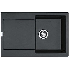 Мийка кухонна Franke Maris, фраграніт, прямокутник, з крилом, 780х500х200мм, чаша - 1, врізна, MRG 611, онікс