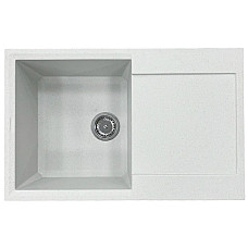 Мийка кухонна Adamant Horizon, штучний камінь, прямокут., з крилом, 780х495х230мм, чаша - 1, врізна, Old stone