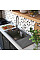 Мойка кухонная Deante Magnetic, гранит, прямоугольная, с крылом, 820х500х219мм, чаша - 1, накладная, антрацит