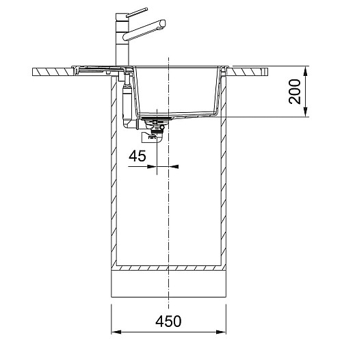 Кухонна мийка Franke Sirius 2.0, тектонайт, прямокутна, з крилом, 620х500х200, чаша-1, врізна, S2D 611-62, сірий