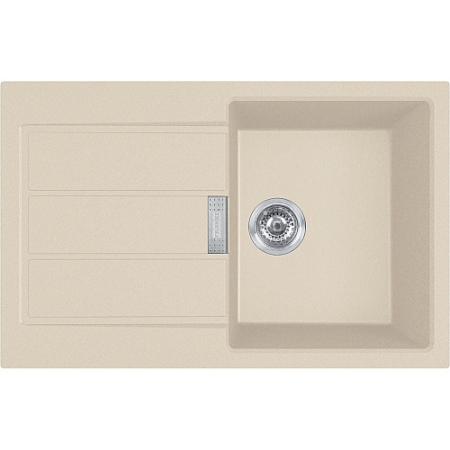 Мойка кухонная Franke Sirius 2 тектонайт, прямоугольная, с крылом, 780х500х200мм, чаша - 1, врезная, бежевый