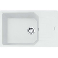 Мийка кухонна Franke Urban, фраграніт, прямокутник, з крилом, 780х500х220мм, чаша - 1, накладна, UBG 611-78 XL, білий