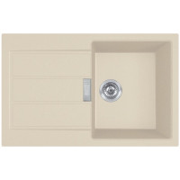 Мойка кухонная Franke Sirius 2 тектонайт, прямоугольная, с крылом, 780х500х200мм, чаша - 1, врезная, бежевый