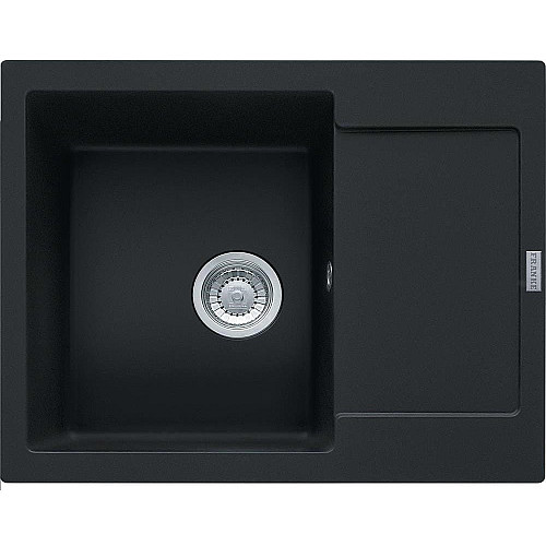 Мойка кухонная Franke Maris, фрагранит, прямоугольник, с крылом, 620х500х200мм, чаша – 1, врезная, MRG 611-62, черный матовый
