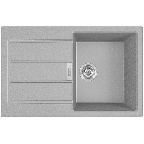 Мийка кухонна Franke Sirius, тектонайт, прямокутник, з крилом, 780х500х200мм, чаша - 1, накладна, 2 S2D 611-78 , сірий